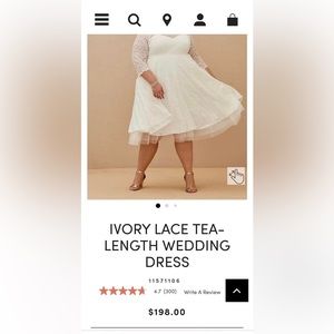 Torrid Ivory wedding dress. NEW